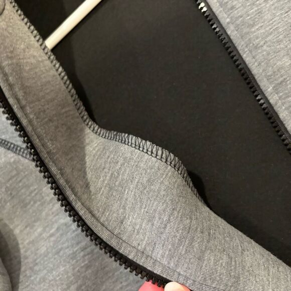 RBX Reebok Women’s Tempo Scuba Bomber Jacket Gray with Black Size Small - Picture 8 of 15